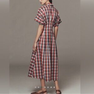 Exquise Tobie Collared Button-Front Short-Sleeve Shirt Dress Anthropologie